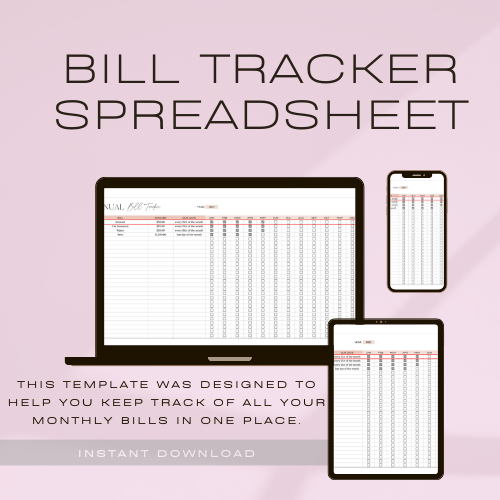 Bill Tracker Spreadsheet