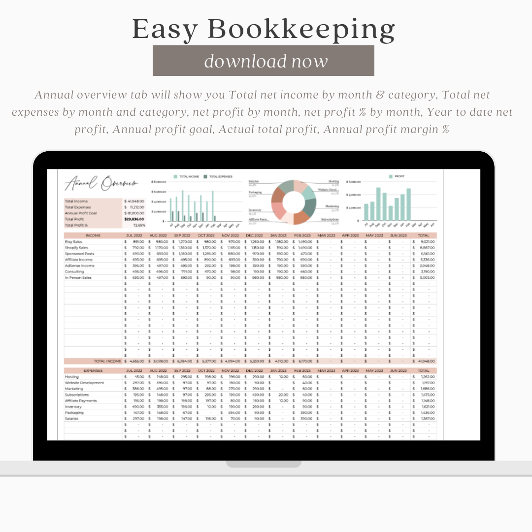 Easy Bookkeeping Spreadsheet