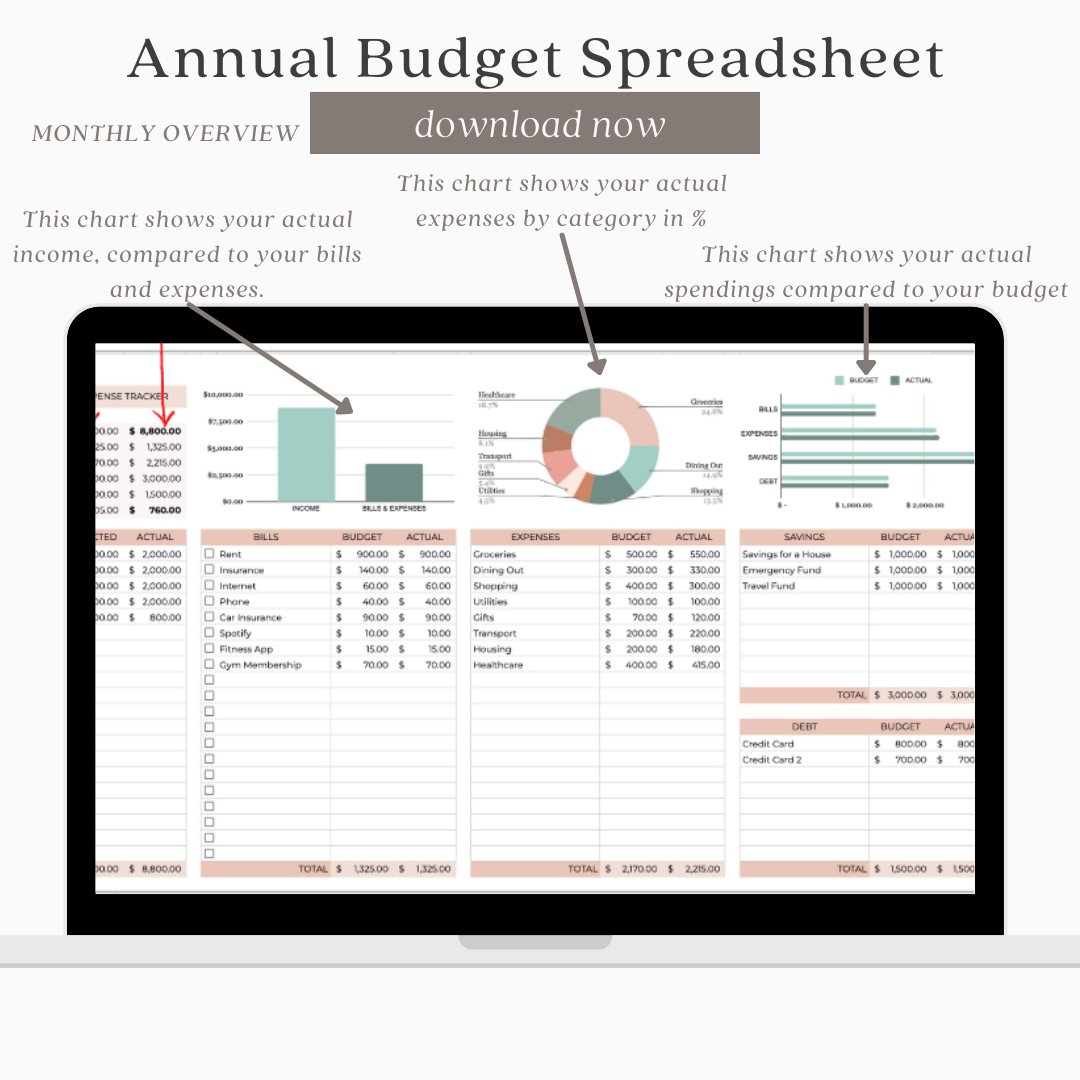 Annual Budget Spreadsheet