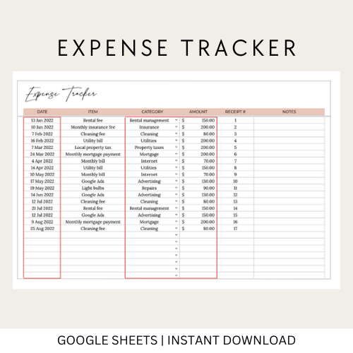 Rental Income and Expense Spreadsheet